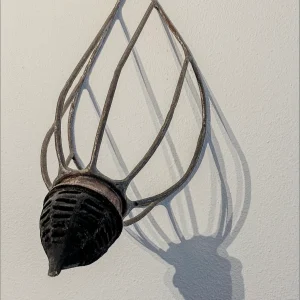 hout metaal pigment 28x28x40 cm